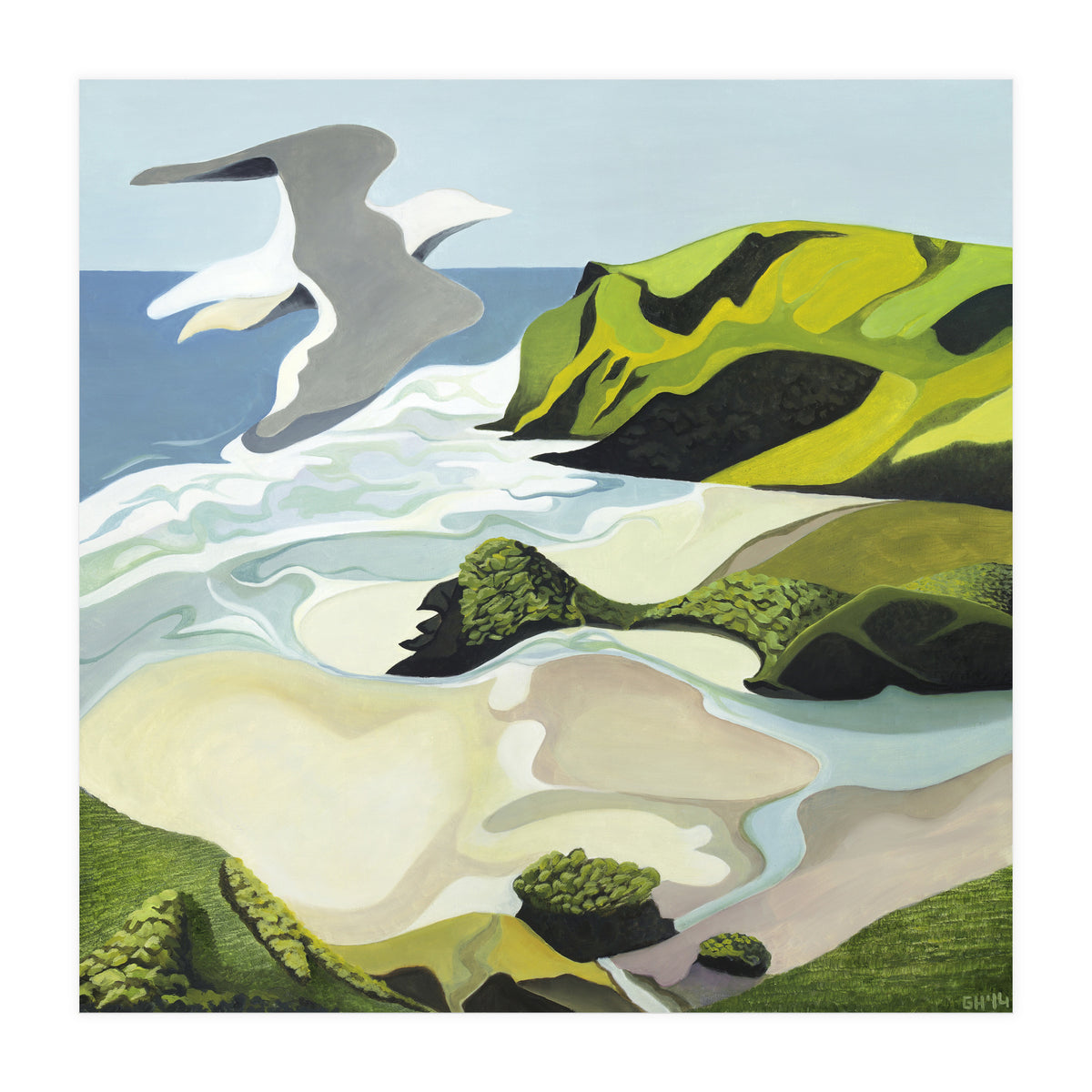 Gull Over Anawhata (Print Only)