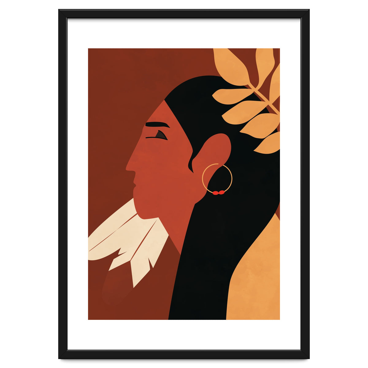 Boho Chic Woman Indian Fashion Print