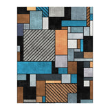 Random Concrete Pattern - Blue, Grey, Brown (Print Only) thumbnail