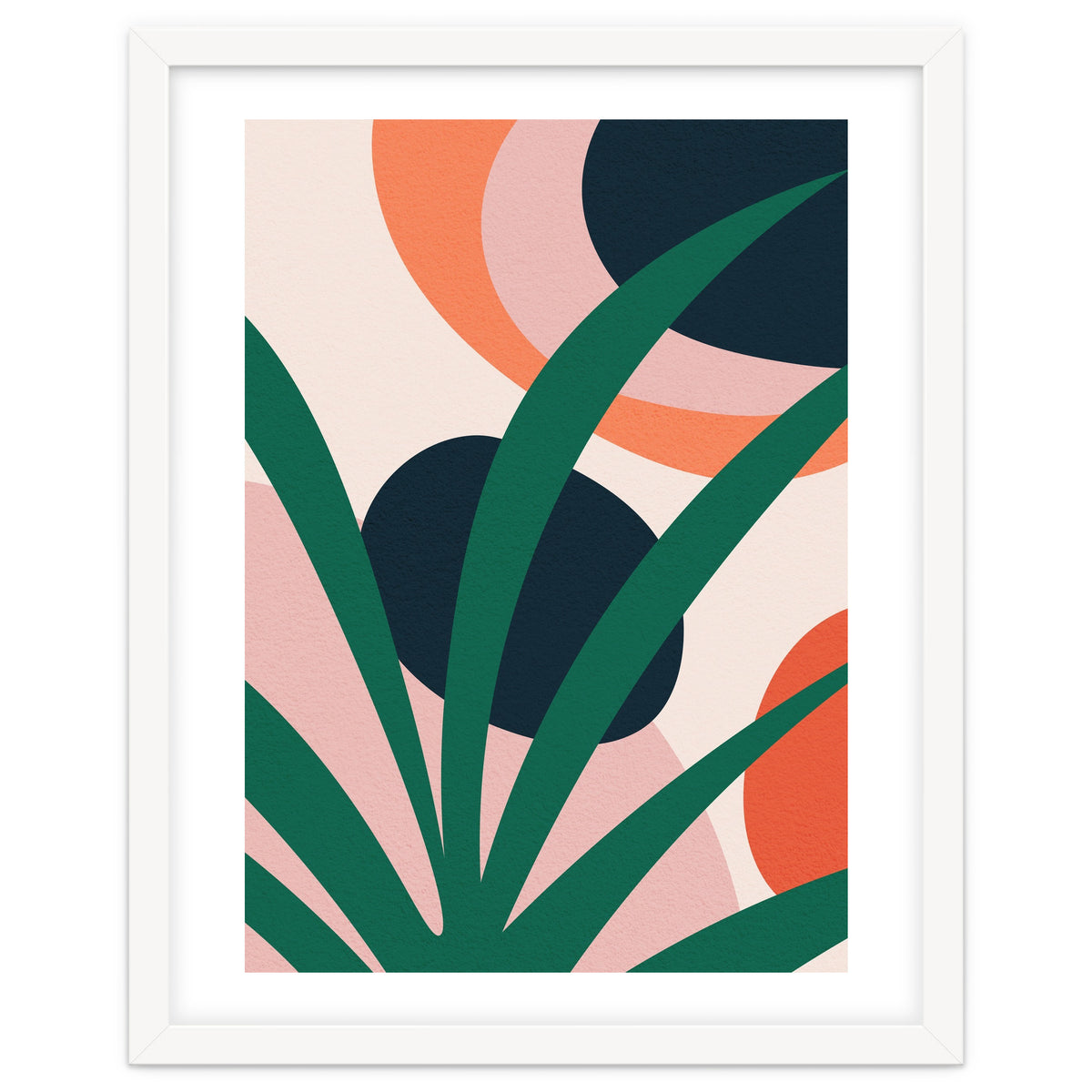 Abstract Mid Century Modern Scandinavian Leaf