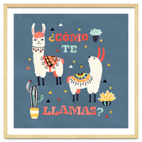 Llama With Cactus Como Te Llamas Spanish Saying 1