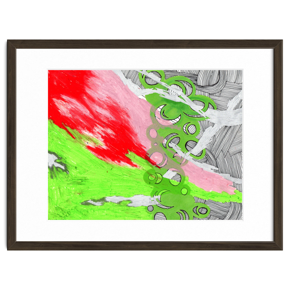 Green and Pink Spill