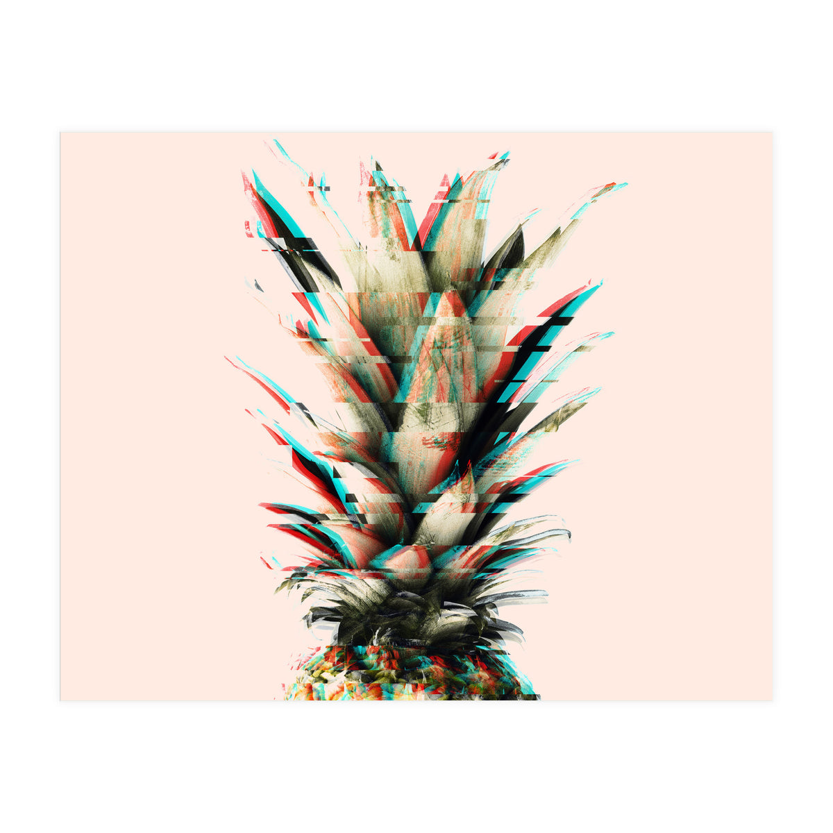 Glitch pineapple pink (Print Only)