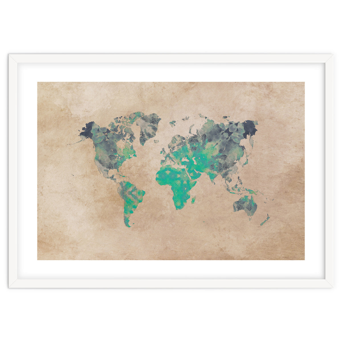 world map green