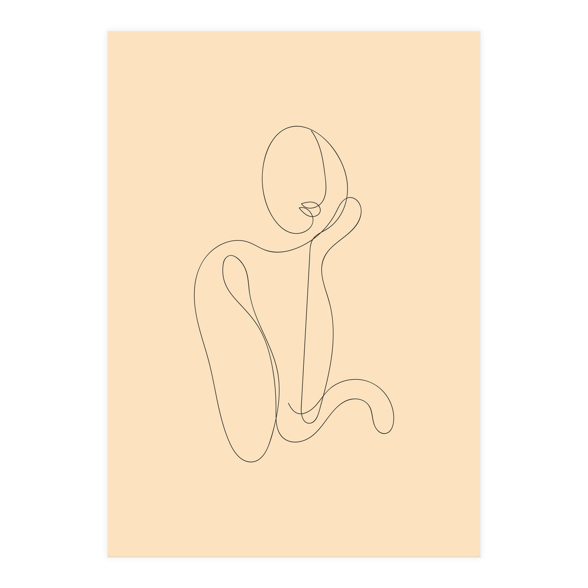 Female Line Art Drawing (Print Only)