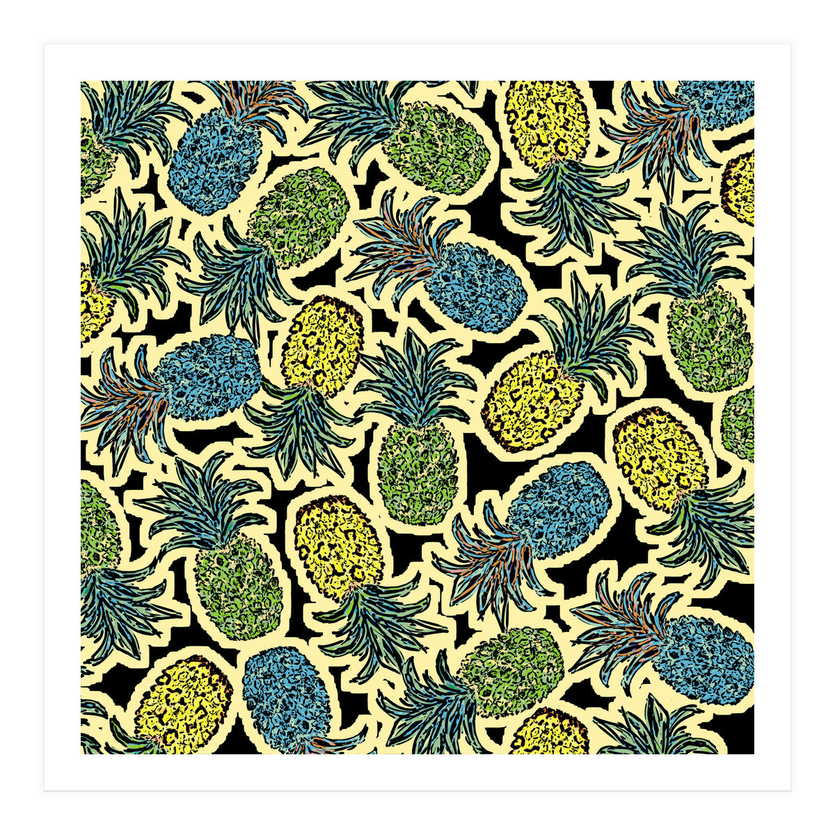 Pineapple Pandemonium Retro Tone (Print Only)