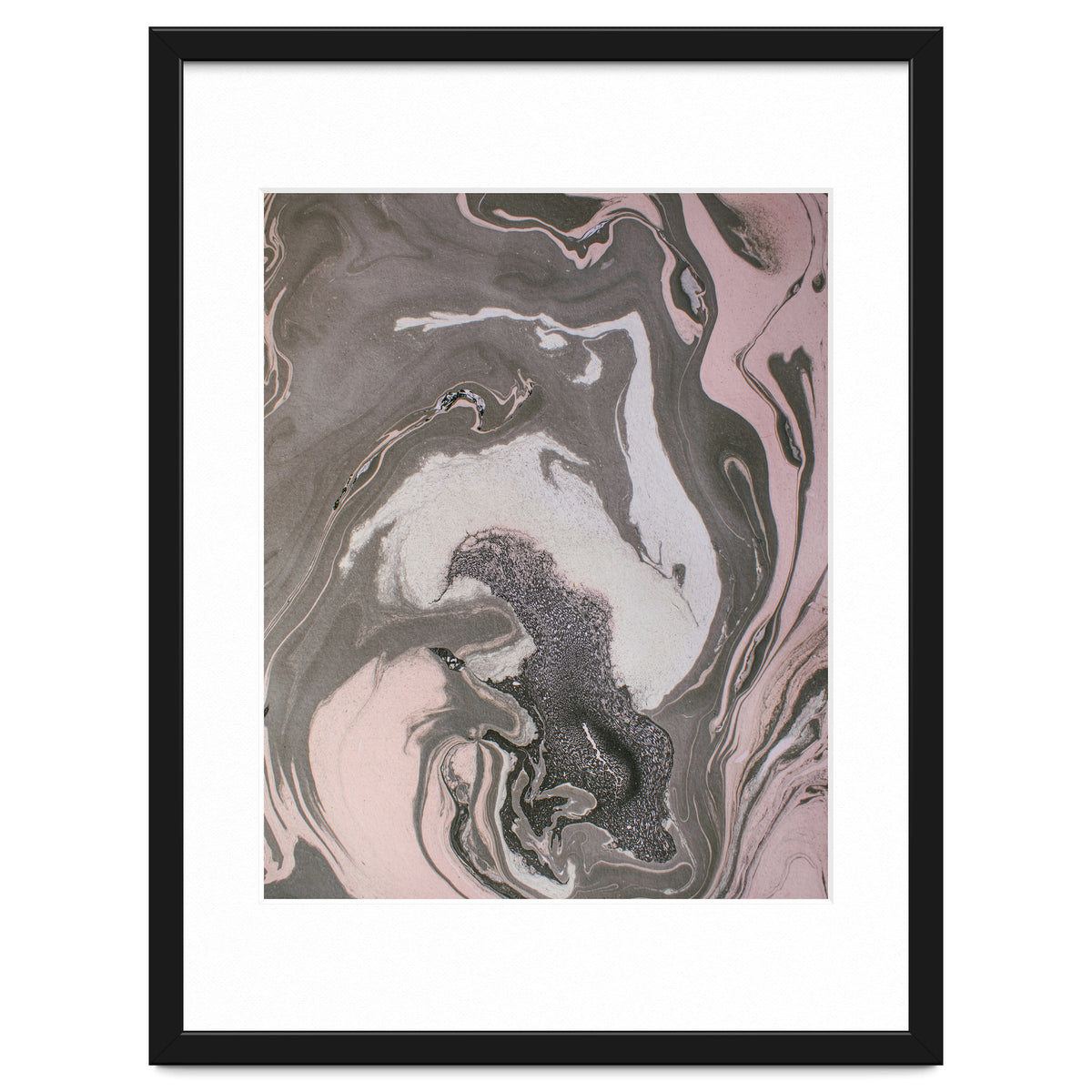 Pink and gray marbled paper