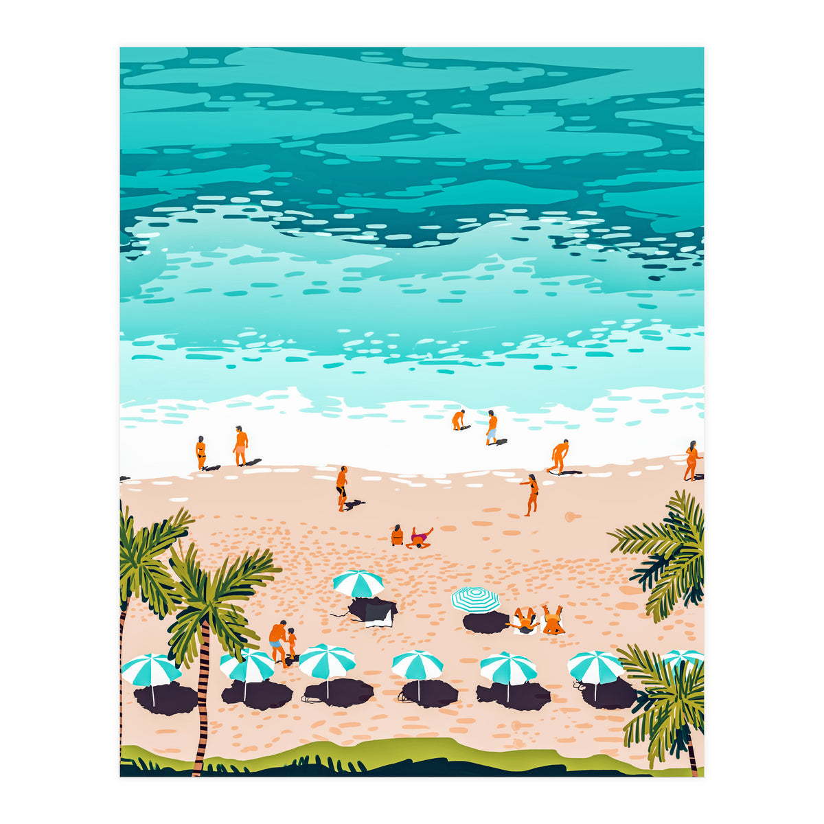 Dream in Colors Borrowed From The Sea | Ocean Tropical Beachy Summer | Swim Surf Travel Vacation (Print Only)