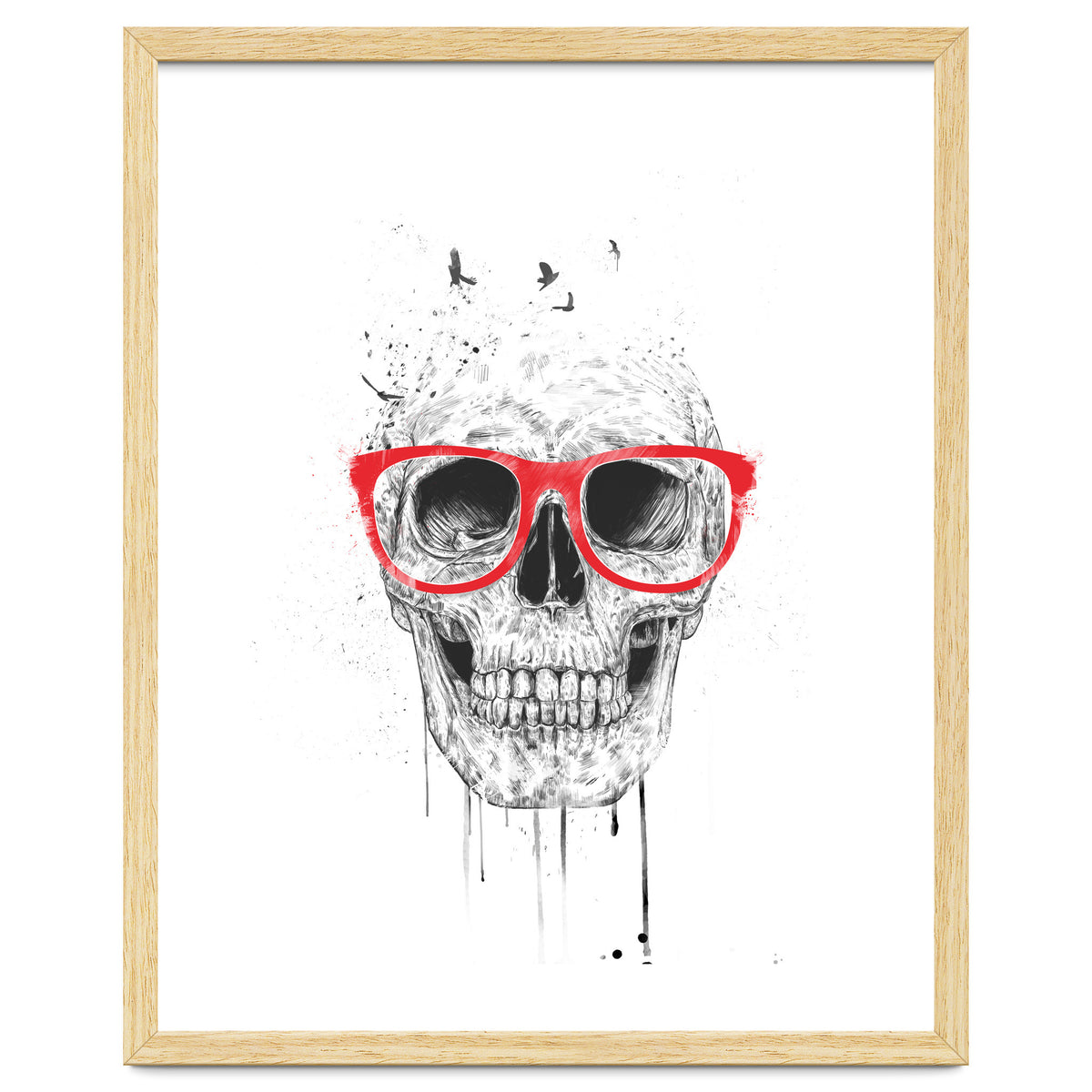 Skull With Red Glasses