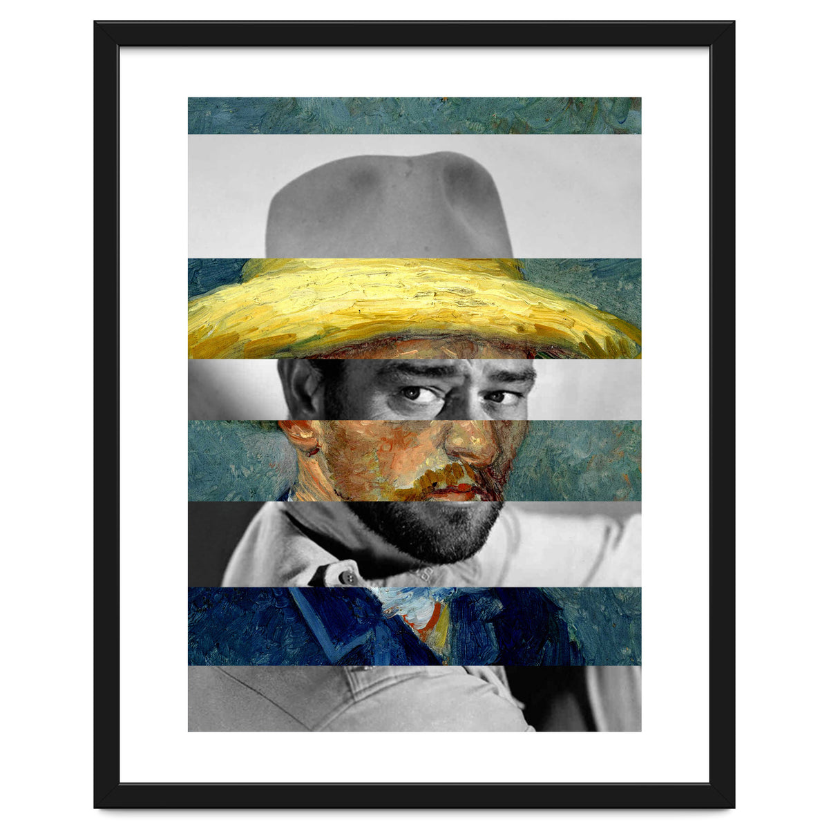 Van Gogh's Self Portrait With Straw Hat & John Wayne