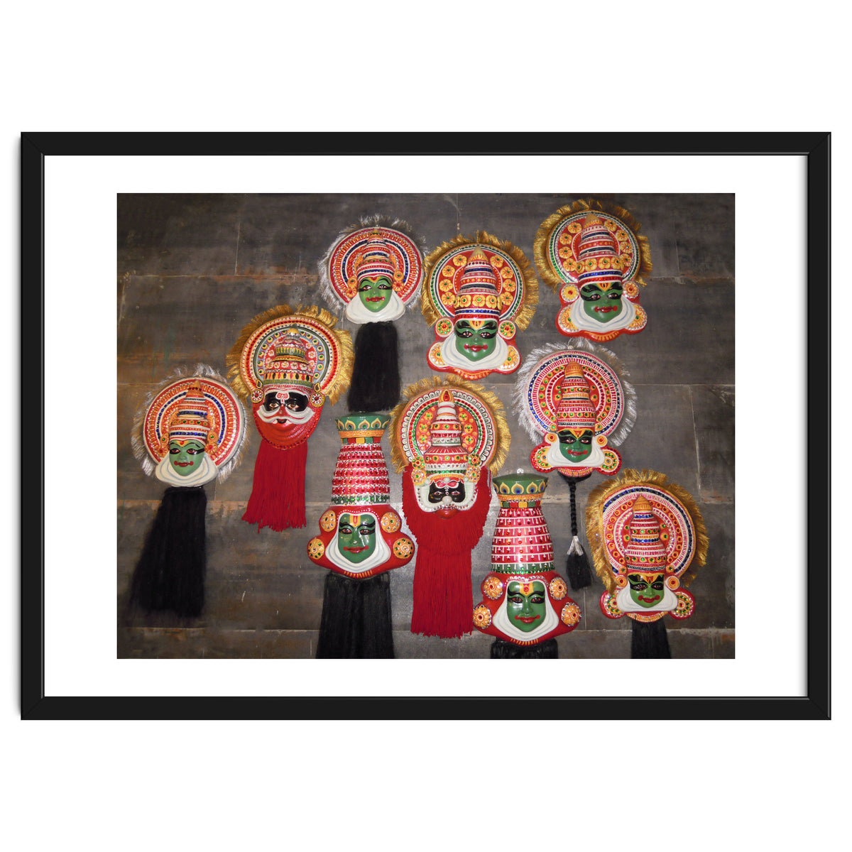 Mask On The Wall - Kathakali Face