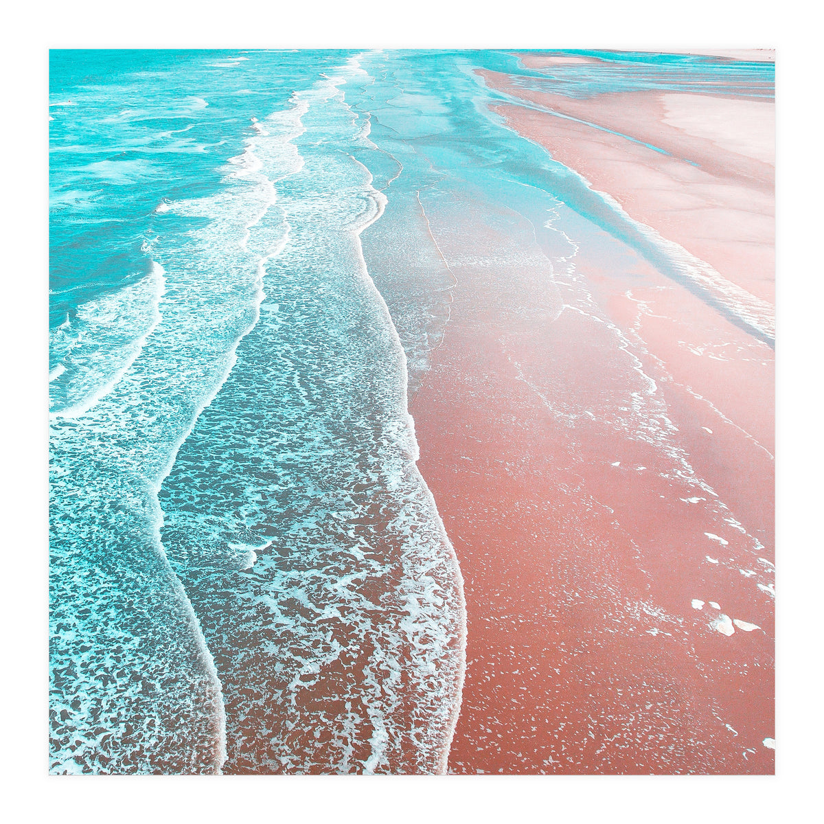 Sea Blue And Rose Gold (Print Only)