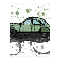 Green car sketch (Print Only)