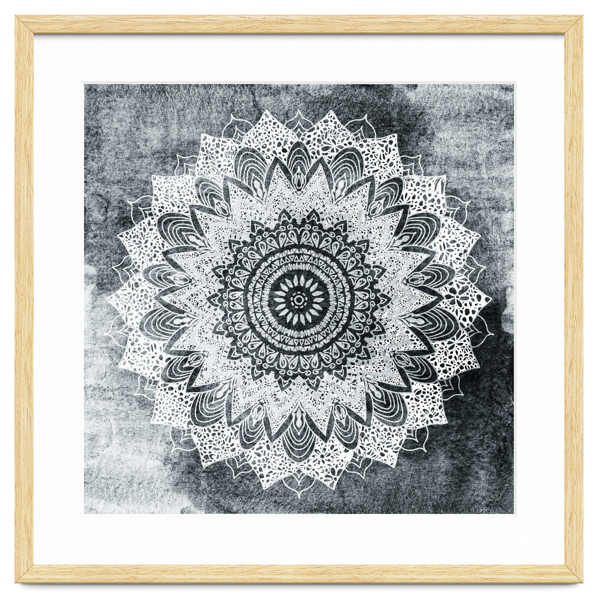 Bohochic Mandala In Gray
