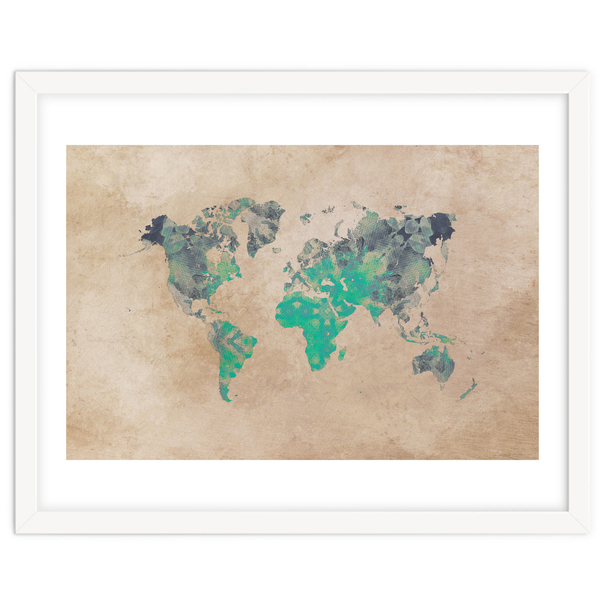 world map green