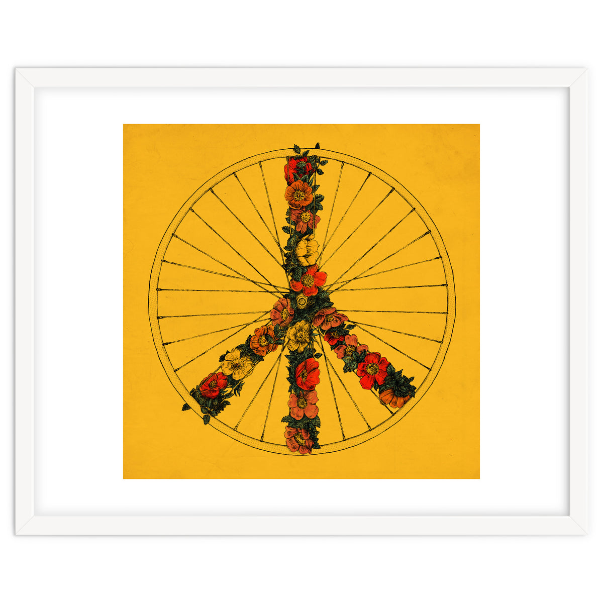 Peace And Bike Yellow