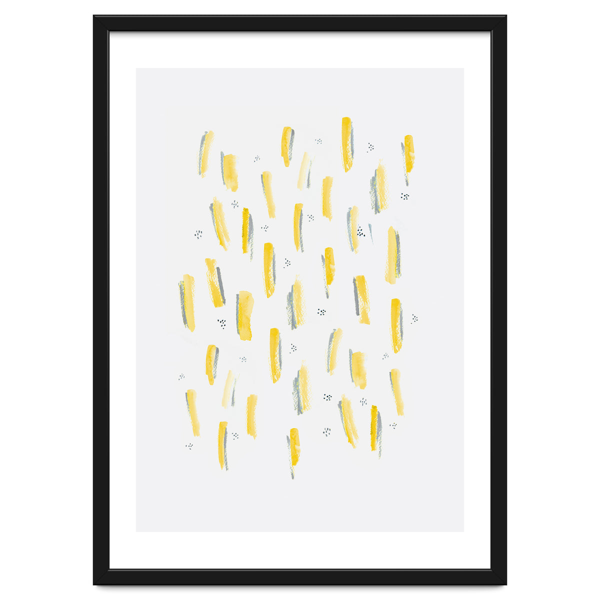 Brush Strokes Mustard