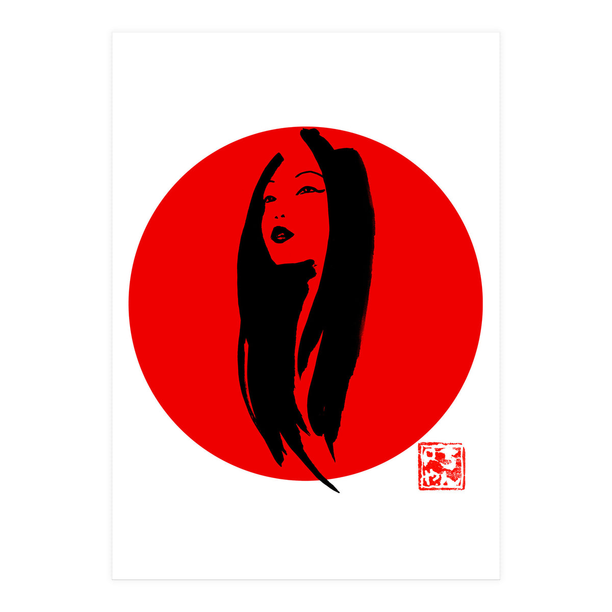 Geisha02 in red (Print Only)