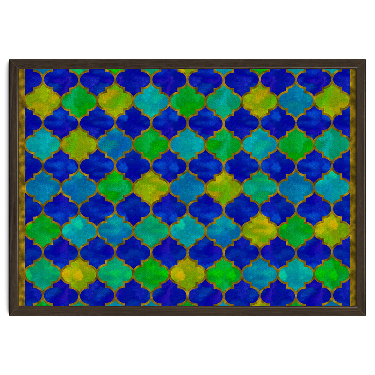 Ocean Breeze - Watercolor Moroccan Lattice