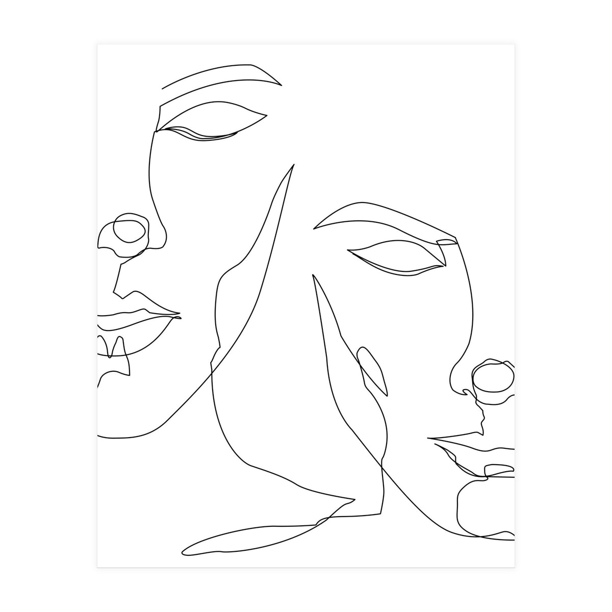 Male couple face (Print Only)