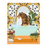 Tiger Bathing in Moroccan Style Bathroom (Print Only) thumbnail