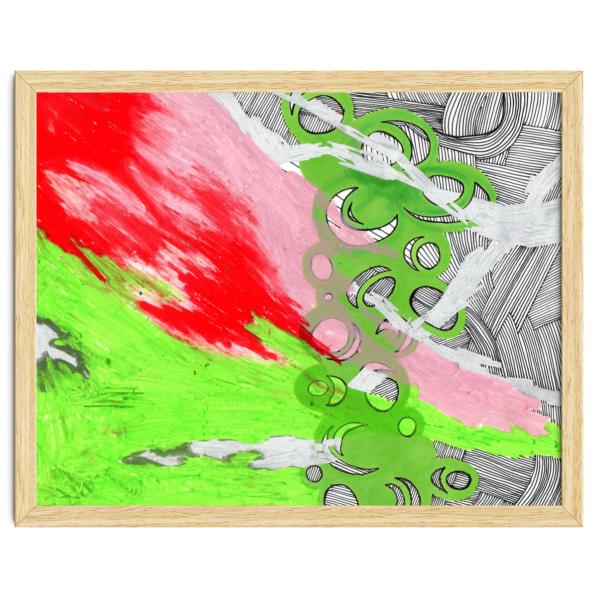 Green and Pink Spill