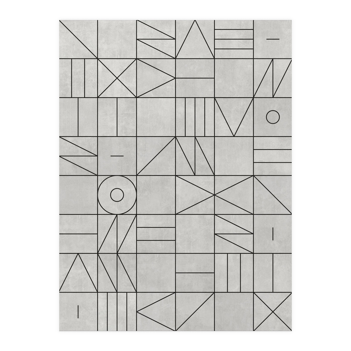 My Favorite Geometric Patterns No.3 - Grey (Print Only)