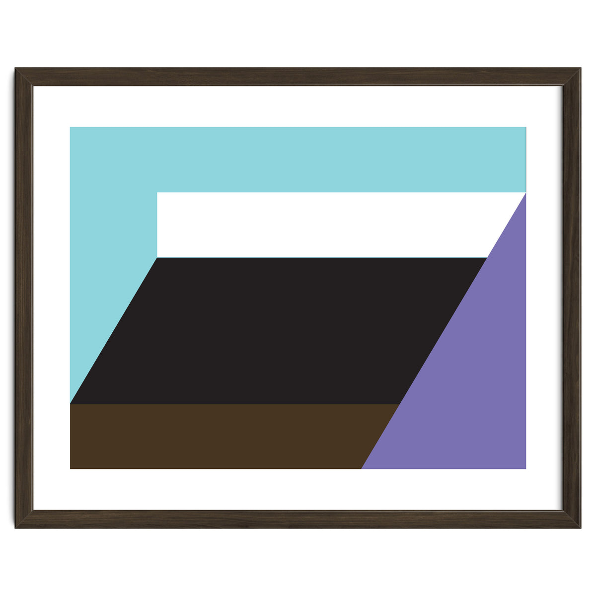 Geometric Shapes No. 34 - purple, blue & black