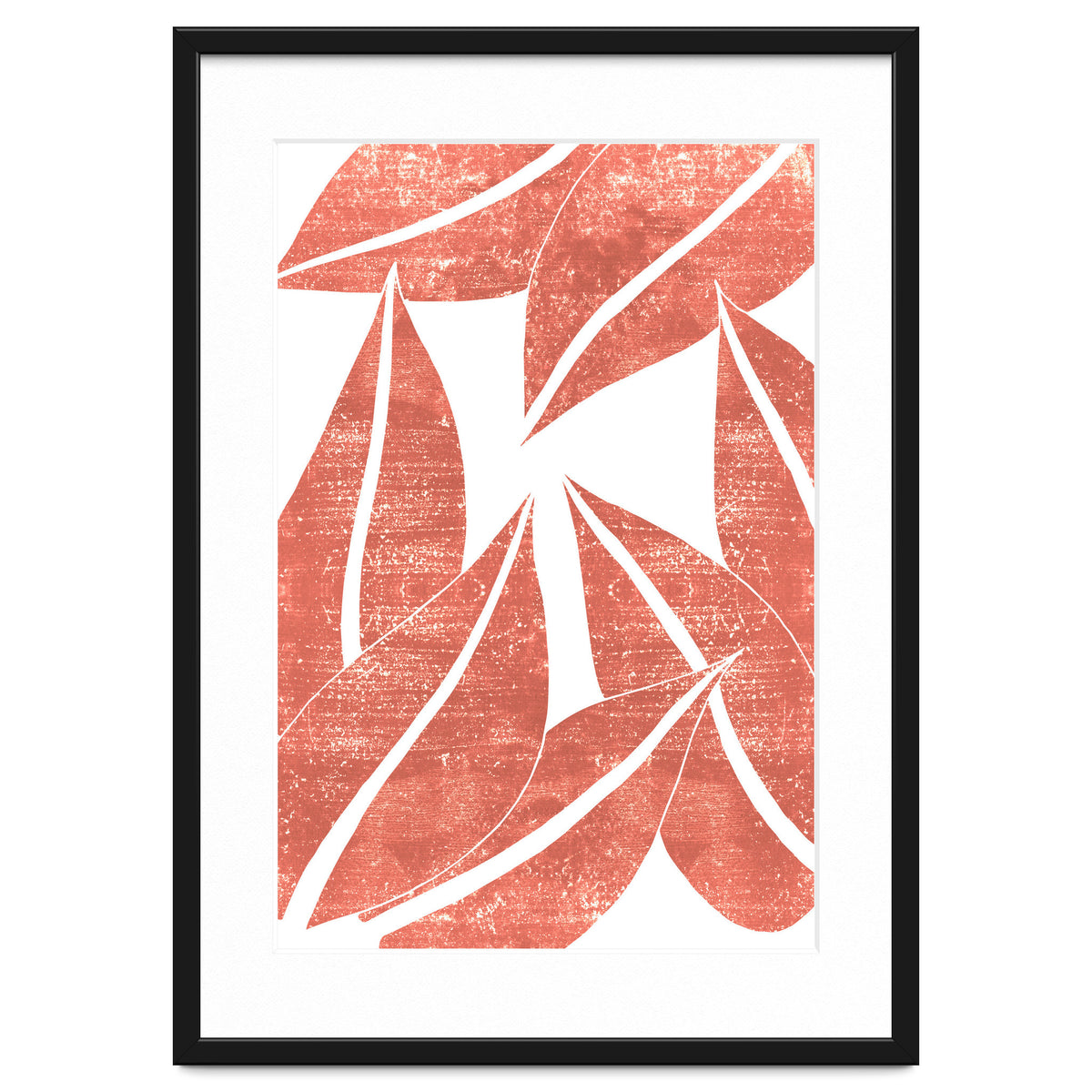 Abstract Terracotta Leaves 1 - Burnt Orange