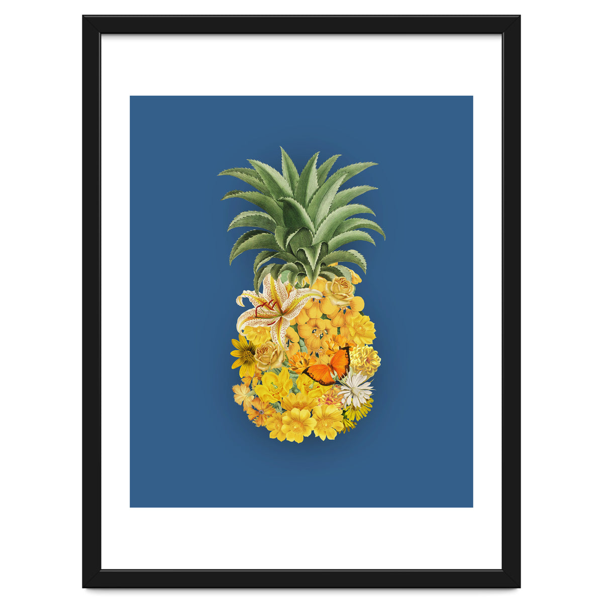 Pineapple Floral Blue
