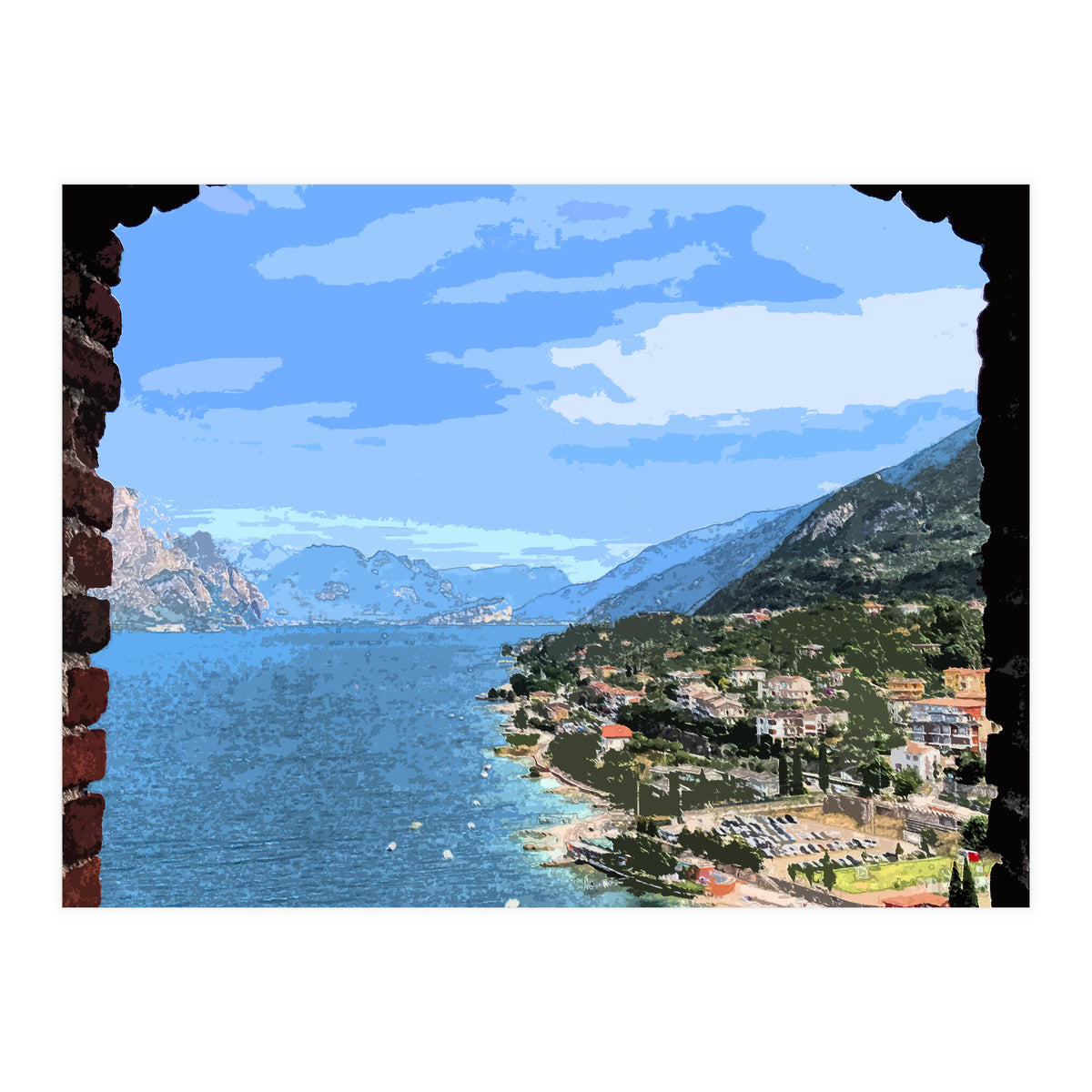 Lake Garda Painted (Print Only)