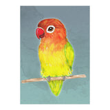 Cute yellow Fischer's lovebird (Print Only) thumbnail