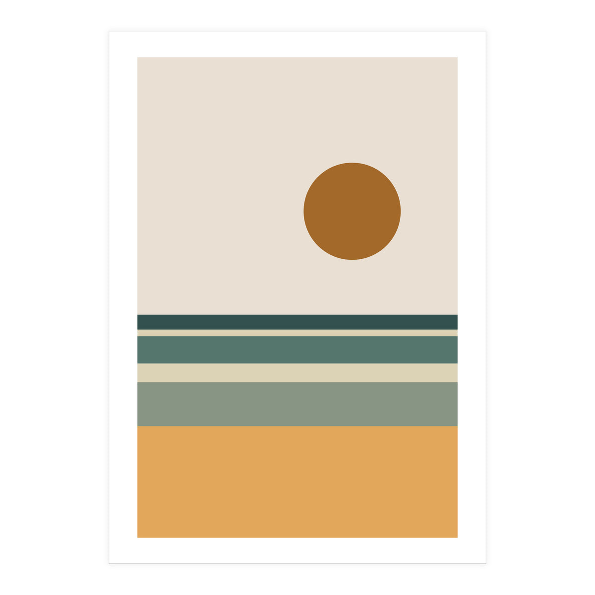 Ocean - Mid Century Landscape (Print Only)