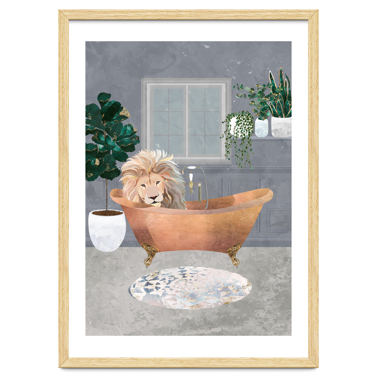 Lux Lion in a copper bath