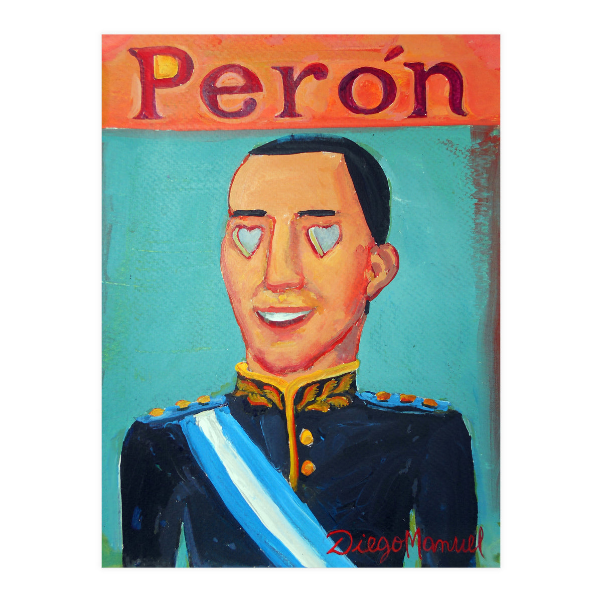 Peron Y Corazones (Print Only)