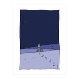 Dogs in Winter Night (Print Only) thumbnail