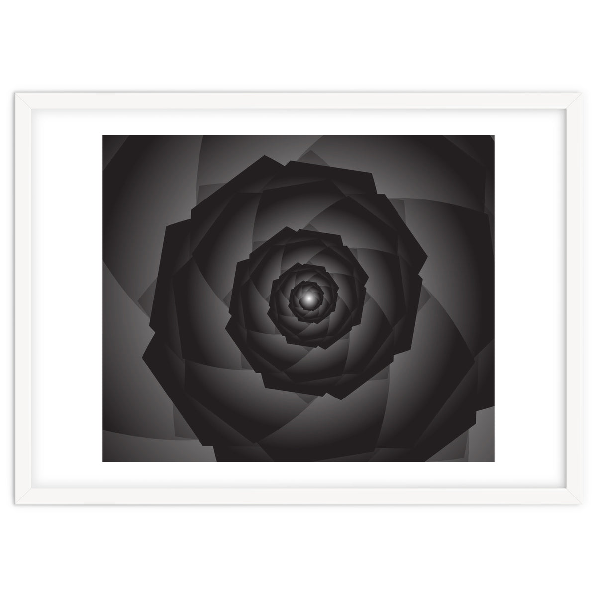 Mono Chrome Tech Spiral Pattern