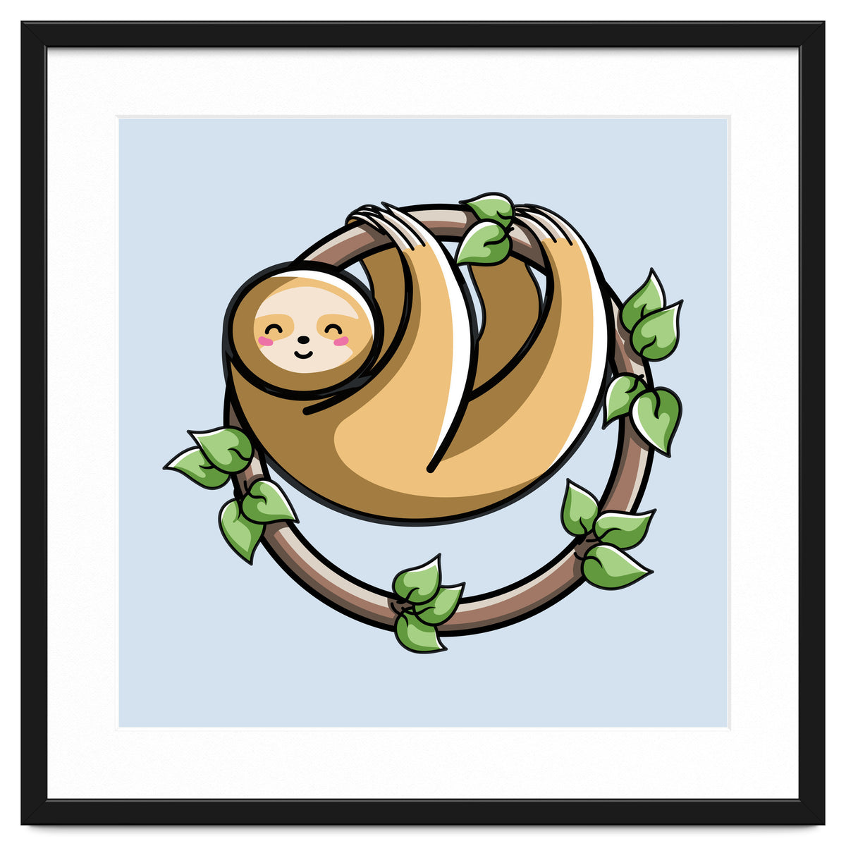 Kawaii Cute Sloth Circle