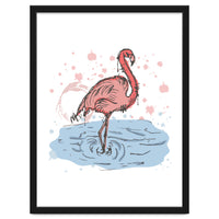 Flamingo Scribble sketch