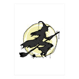 Witch on her broom sketch (Print Only) thumbnail