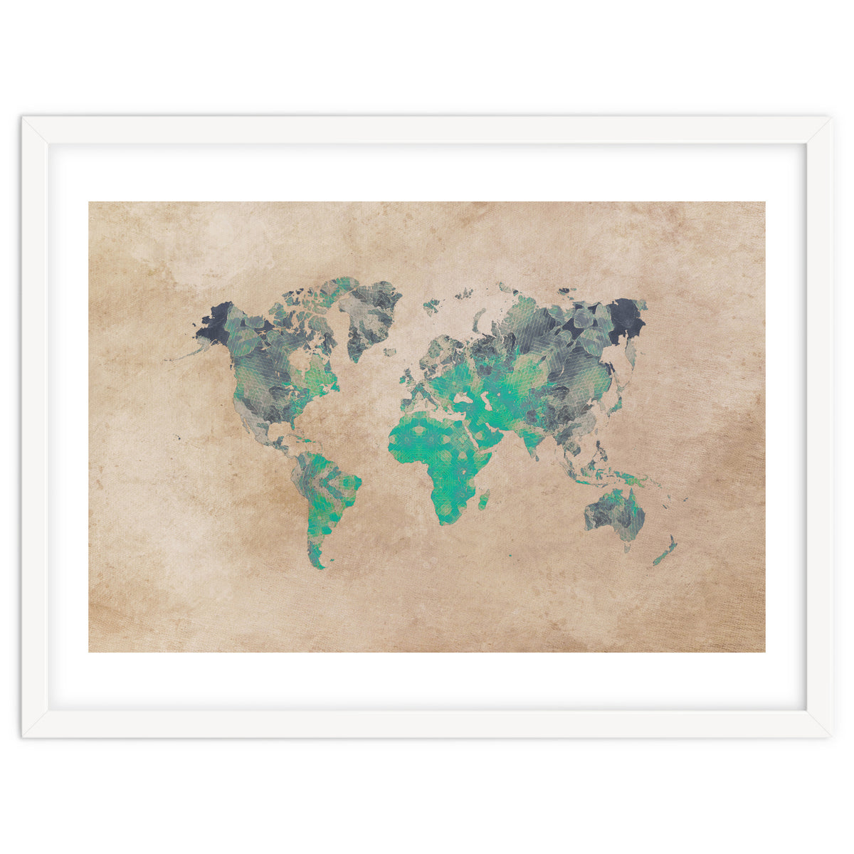 world map green