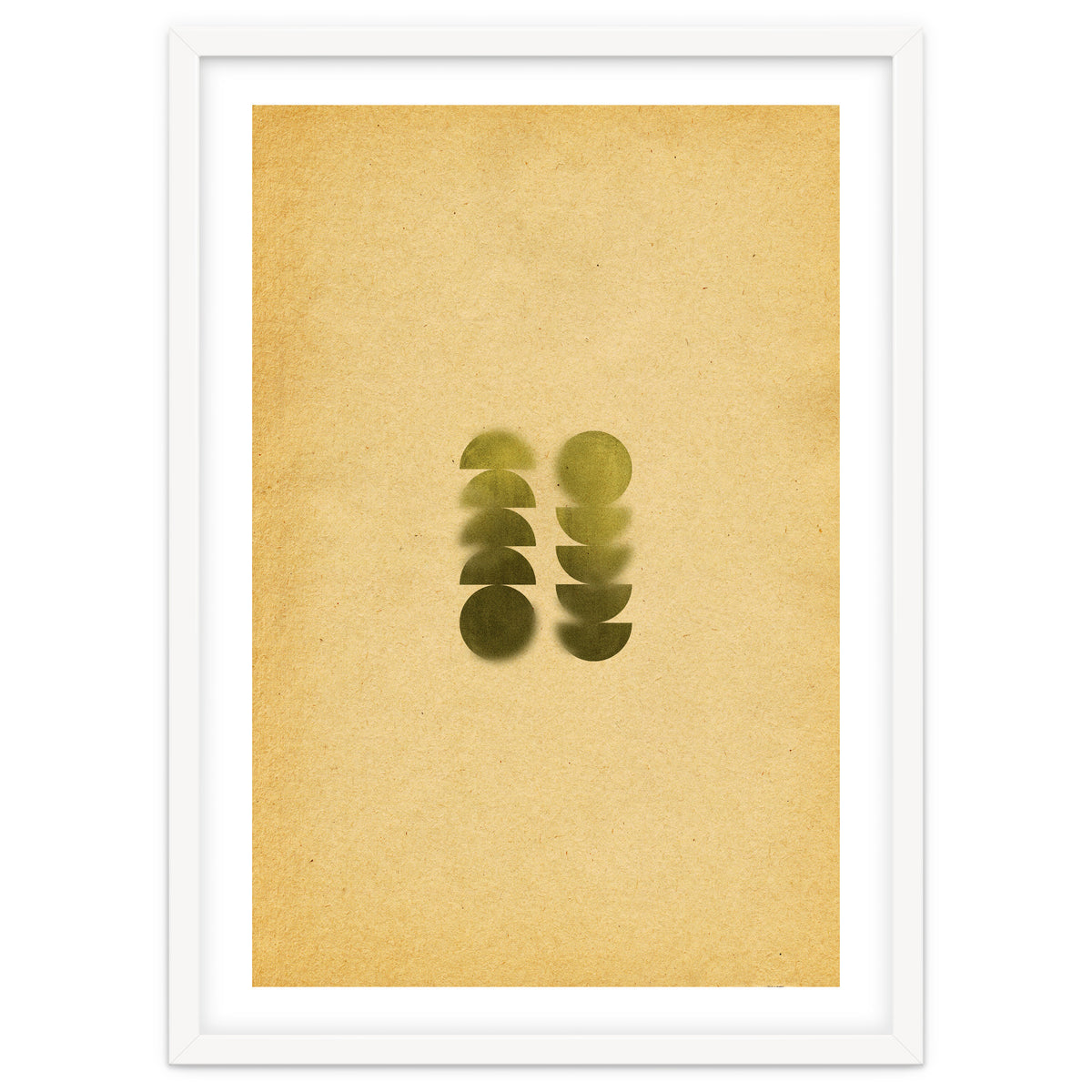 Green blurry geometric shapes