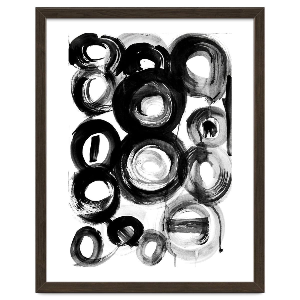 Black and White Ink Circles