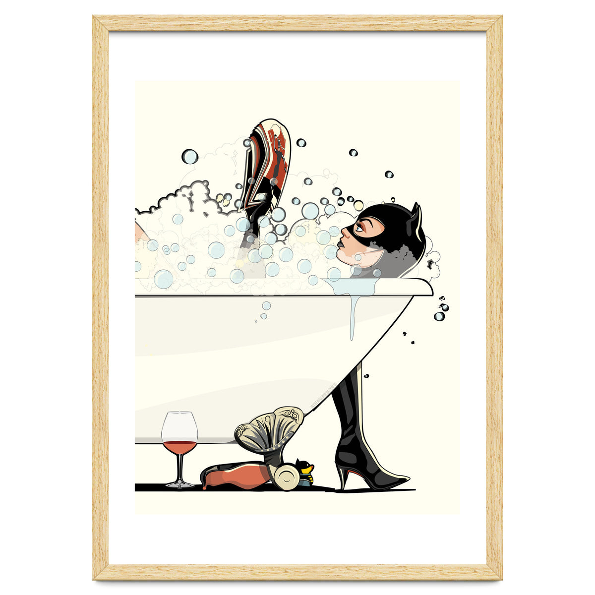 Catwoman in the Bath, funny Bathroom Humour