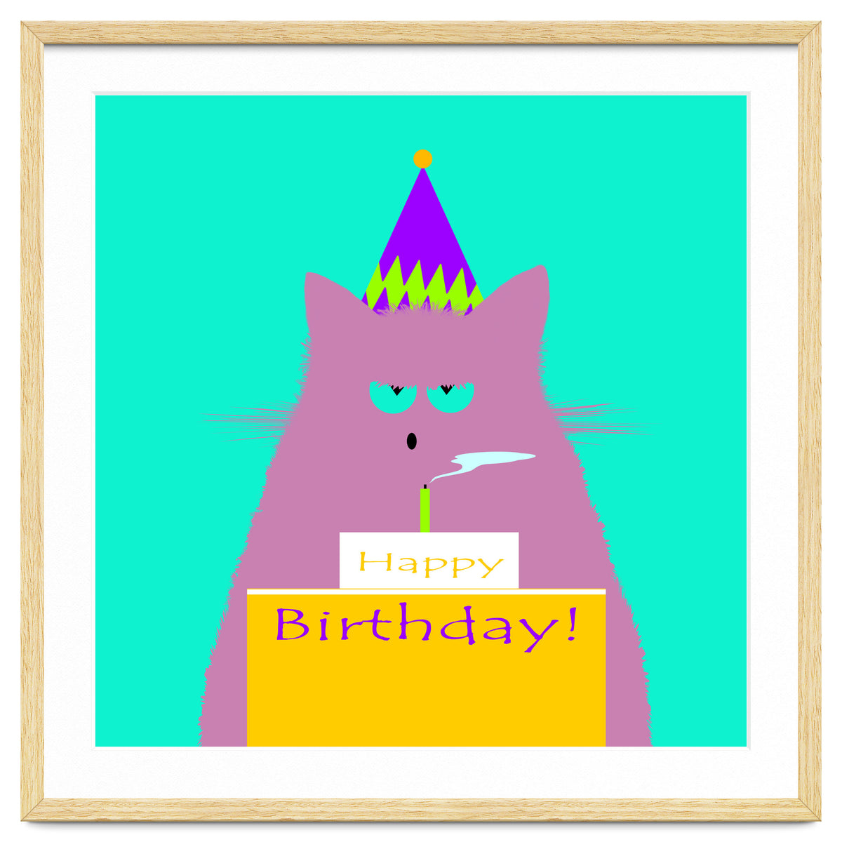 Birthday Lilac Cat