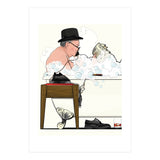 Winston Churchill in Bathtub, Funny Bathroom Humour (Print Only) thumbnail