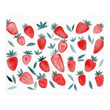 Strawberries - red and teal (Print Only) thumbnail