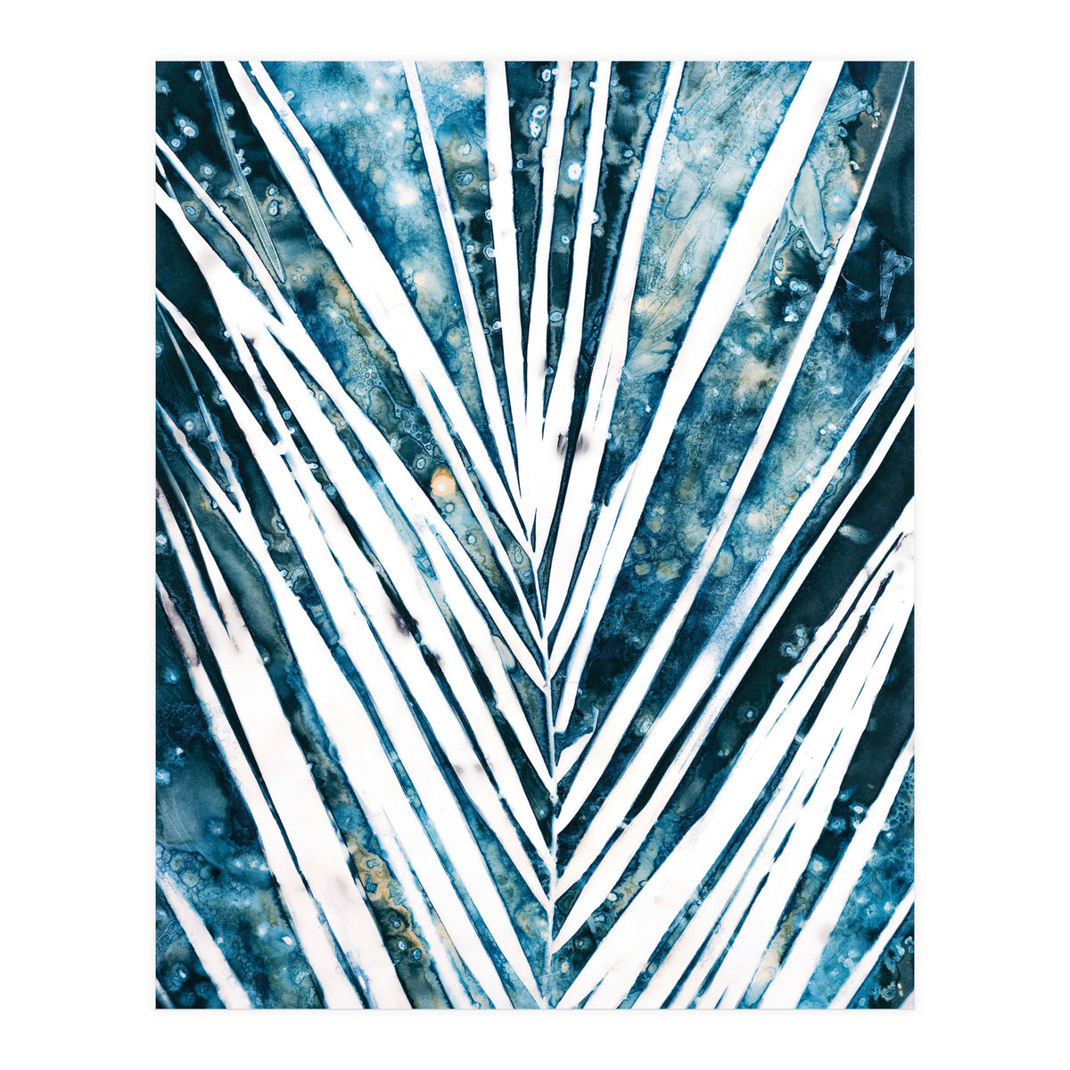 Indigo Blue Botanical Leaves No. 4 (Print Only)