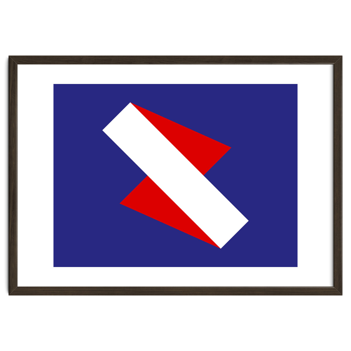 Geometric Shapes No. 68 - red & royal blue