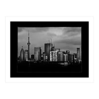 Toronto Skyline From The Pape Ave Bridge No 3 with Border (Print Only)